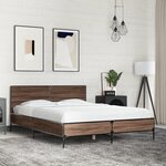 vidaXL Cadre de lit sans matelas chêne marron 120x190 cm