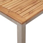 Ensemble repas jardin vidaXL 5 pièces en bois d'acacia massif
