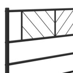 vidaXL Cadre de lit métal avec tête de lit noir 107x203 cm