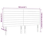 vidaXL Tête de lit à LED Noir 160x5x118/128 cm Velours