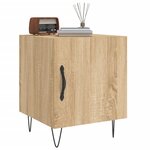 vidaXL Table de chevet chêne sonoma 40x40x50 cm bois d’ingénierie