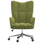vidaXL Chaise de relaxation Vert clair Velours