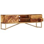 vidaXL Meuble TV 140x30x45 cm Bois de Sesham massif