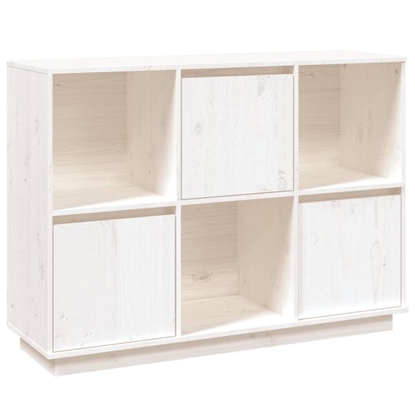 vidaXL Buffet Blanc 110 5x35x80 cm Bois massif de pin