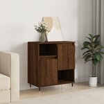 vidaXL Buffet Chêne marron 60x35x70 cm Bois d'ingénierie