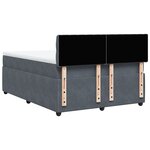 vidaXL Sommier à lattes de lit et matelas Gris foncé 160x200cm Velours