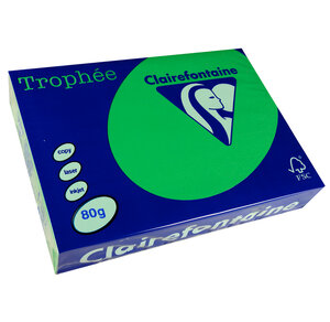 Ramette 500 Feuilles Papier 80g A4 210x297 mm Certifié FSC vert billard TROPHÉE