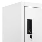 vidaXL Armoire à casiers Blanc 90x40x180 cm Acier
