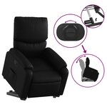 vidaXL Fauteuil inclinable Noir Similicuir