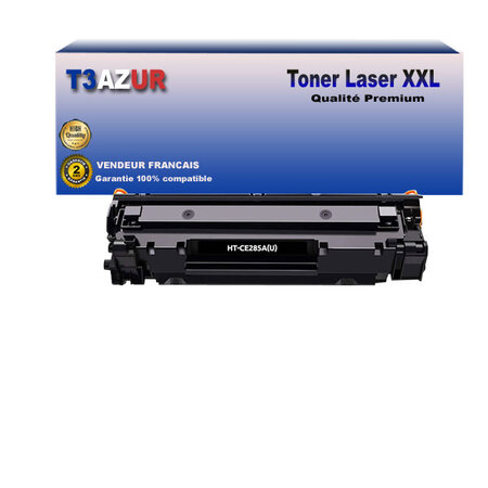 T3AZUR - Toner compatible avec Canon 728/ 725/ 726 pour Canon MF-3010  MF-4410  MF-4430  MF-4450 Noir - 2 000p