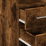 vidaXL Buffet haut chêne fumé 30x42 5x185 cm bois d'ingénierie