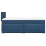 vidaXL Sommier à lattes de lit avec matelas Bleu 90x190 cm Tissu