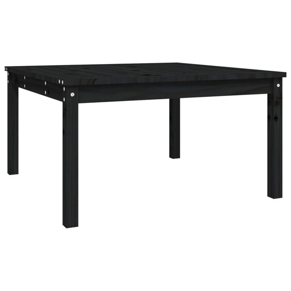 vidaXL Table de jardin noir 82 5x82 5x45 cm bois massif de pin