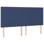 vidaXL Sommier à lattes de lit avec matelas Bleu 160x200 cm Tissu