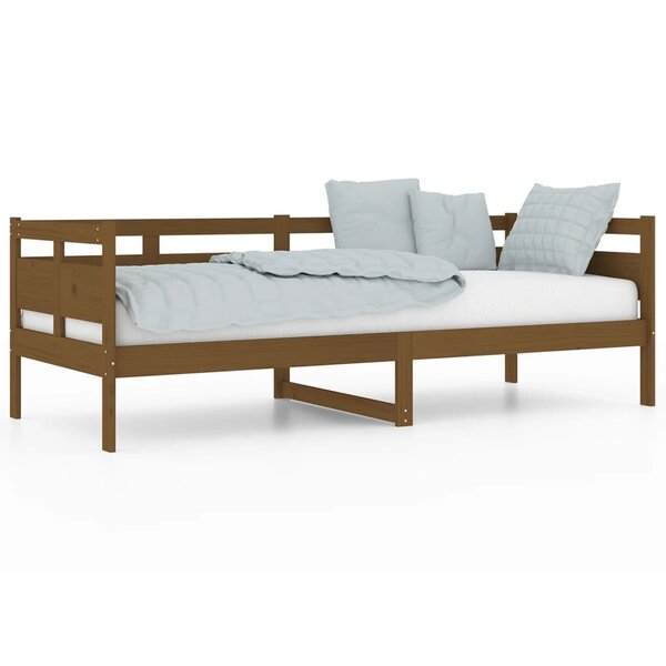 vidaXL Lit de jour marron miel bois de pin massif 80x200 cm
