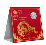 Pièce de monnaie 8 Dollars Canada Année lunaire du Dragon 2024 – Argent BU