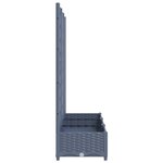 vidaXL Jardinière avec treillis Gris foncé 120x40x121 5 cm PP