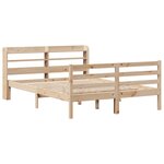 vidaXL Cadre de lit avec tête de lit 150x200 cm bois de pin massif