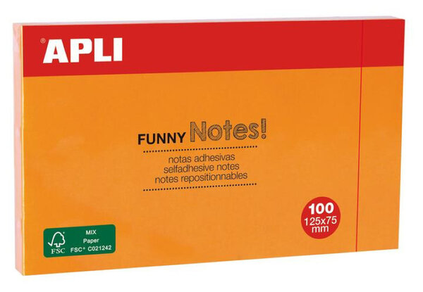 Notes 125X75 Orange Vif