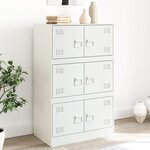 vidaXL Buffet blanc 67x39x107 cm acier