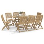 vidaXL Chaises de jardin pliantes lot de 8 48 5x57x90 cm bois d'acacia