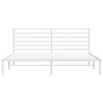 vidaXL Cadre de lit métal avec tête de lit blanc 183x213 cm