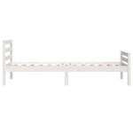 vidaXL Cadre de lit Blanc Bois massif 100x200 cm