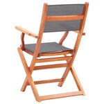 vidaXL Chaises pliables de jardin lot de 4 Gris Eucalyptus textilène