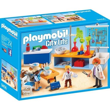 Playmobil 9456 - city life l'école - classe de physique chimie - La Poste