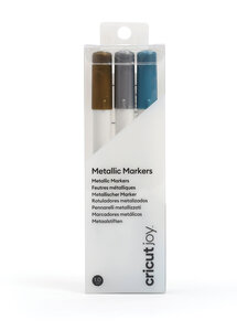 Cricut Joy : 3 marqueurs métalliques Doré argenté bleu