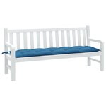 vidaXL Coussin de banc de jardin bleu mélangé 180x50x7 cm tissu