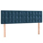 vidaXL Sommier à lattes de lit et matelas Bleu foncé 140x200cm Velours