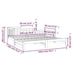 vidaXL Lit coulissant 2x(90x190) cm Bois de pin massif