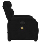 vidaXL Fauteuil inclinable de massage électrique noir velours