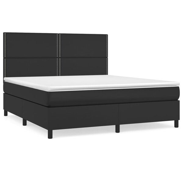 vidaXL Sommier à lattes de lit avec matelas Noir 160x200 cm