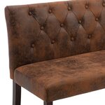 vidaXL Banc 148 5 cm Marron Similicuir daim