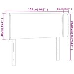 vidaXL Tête de lit à LED Gris foncé 103x16x78/88 cm Velours
