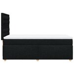 vidaXL Sommier à lattes de lit et matelas Noir 80x200 cm Tissu