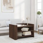 vidaXL Table basse chêne marron 80x50x50 cm Bois d'ingénierie