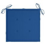 vidaXL Chaises de jardin avec coussins lot de 4 Bois d'acacia massif