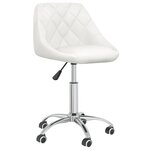 vidaXL Chaises pivotantes à manger lot de 6 blanc similicuir
