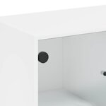 vidaXL Armoire latérale avec portes en verre blanc 68x37x75 5 cm