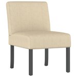 vidaXL Fauteuil sans accoudoirs crème tissu
