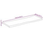 vidaXL Dessus de table bord vivant 110x40x2 5 cm bois de manguier brut
