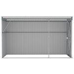 vidaXL Abri de jardin mural Gris 118x288x178 cm Acier galvanisé