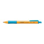 Stylo bille rétractable pointball tracé 0 5 mm turquoise x 10 stabilo