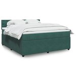 vidaXL Sommier à lattes de lit et matelas Vert foncé 180x200cm Velours