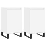 vidaXL Buffets 2 Pièces blanc 40x35x70 cm bois d’ingénierie