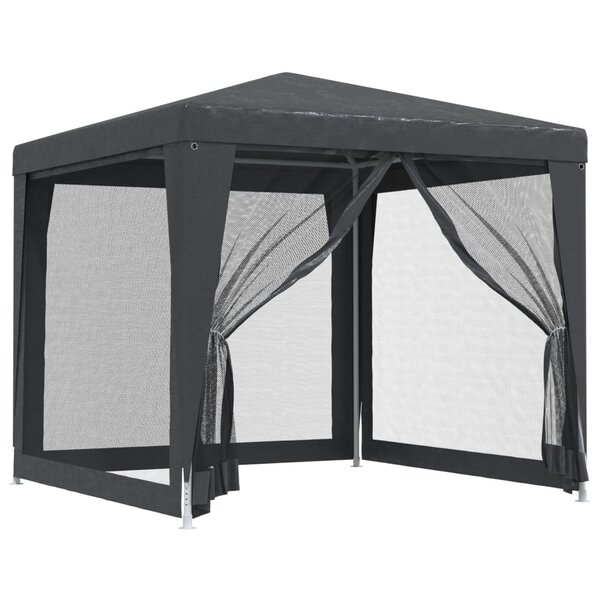 vidaXL Tente de fête 4 parois latérales en maille Anthracite 2.5x2.5 m