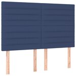 vidaXL Sommier à lattes de lit avec matelas Bleu 140x190 cm Tissu